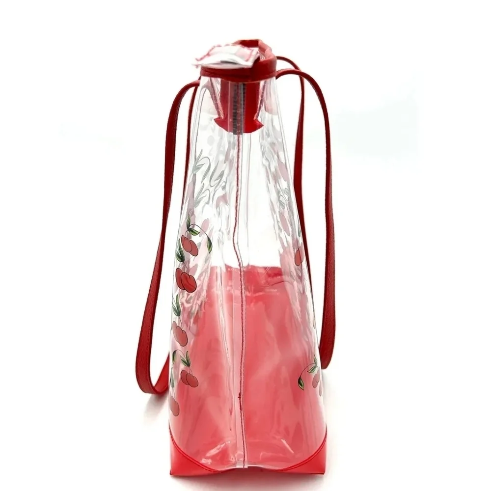 🍒🔹️Ed hardy🔹️ PVC Clear  cherry  Tote Bag  🍒